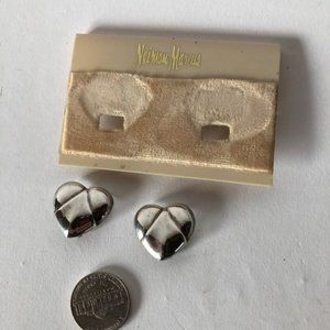 Vintage Jondell Sterling Signed Heart Earrings